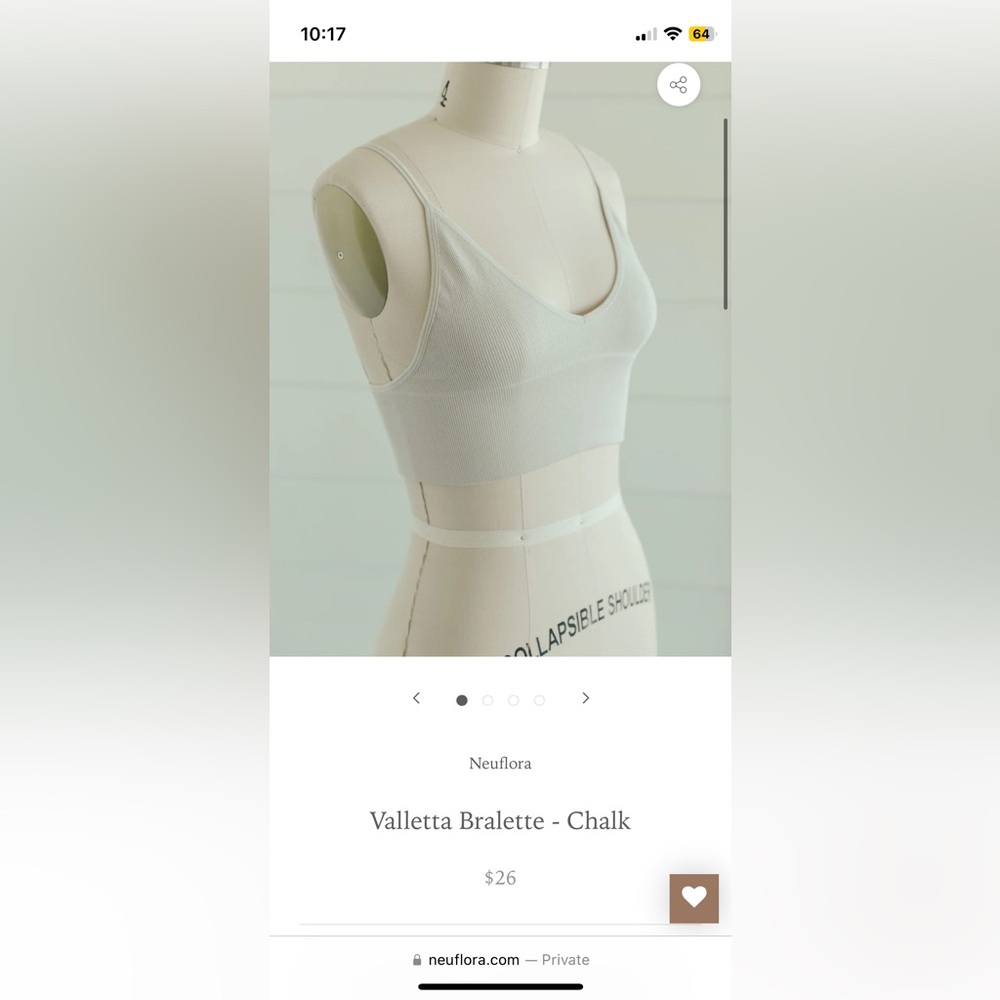 Neuflora Vallatta Bralette - Chalk